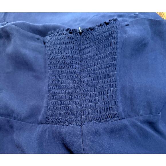 Reformation Igrid Strapless Navy Lined gown Size 4 Maxi - Picture 10 of 15